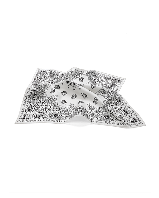 WHITE SILK BANDANA