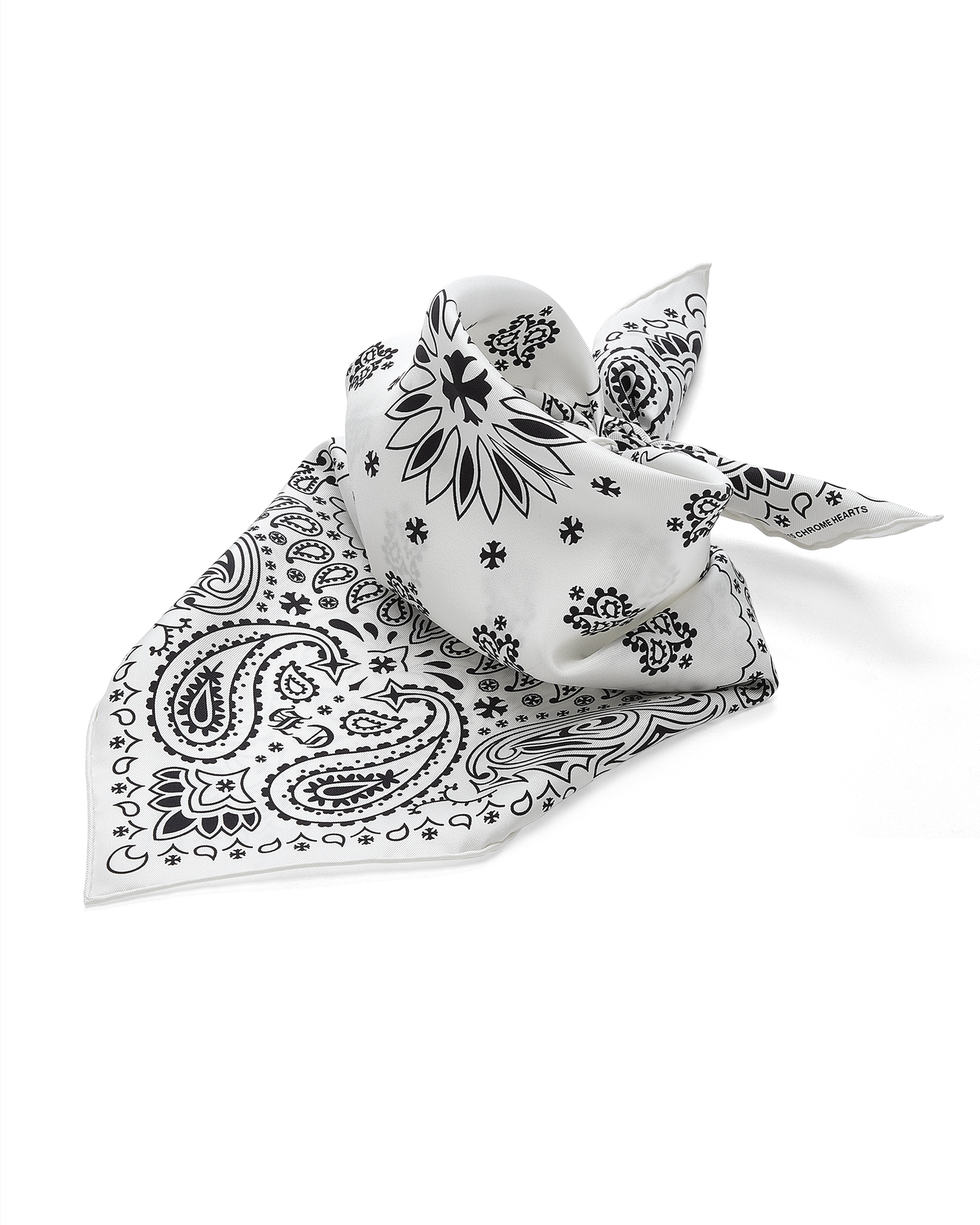 WHITE SILK BANDANA