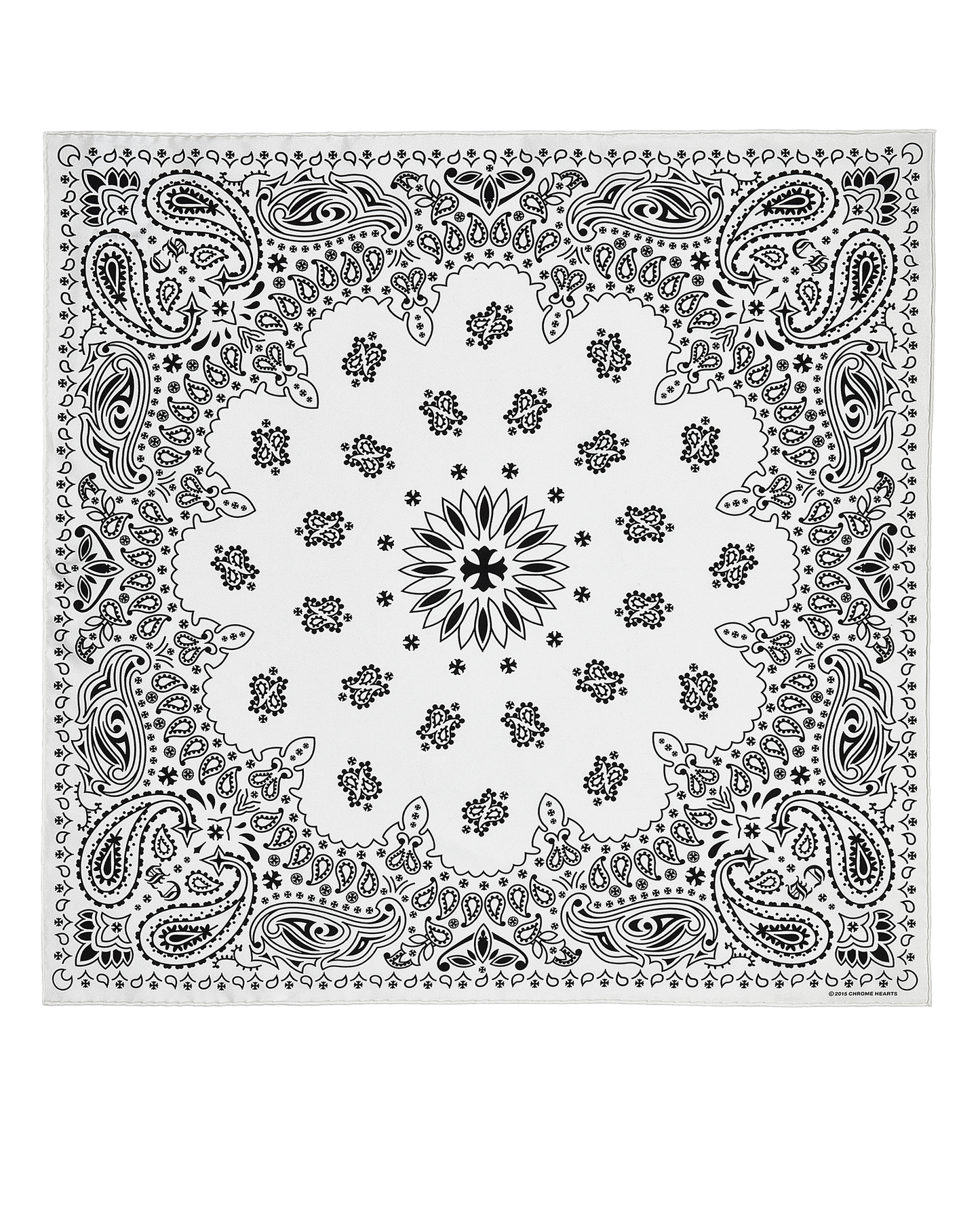 WHITE SILK BANDANA