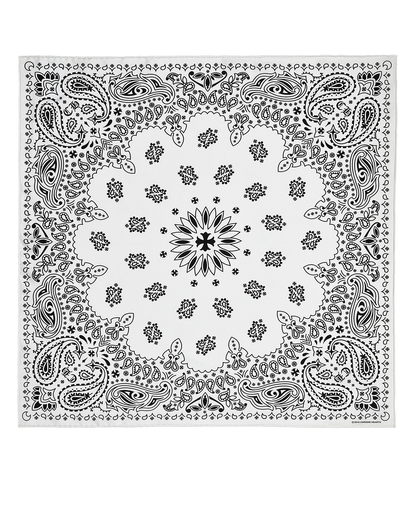 WHITE SILK BANDANA