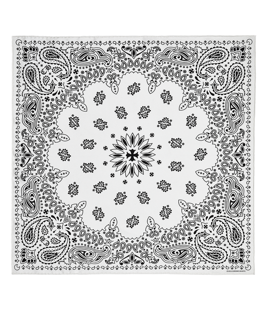 WHITE SILK BANDANA