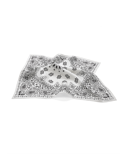 WHITE SILK BANDANA
